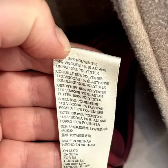 Free People Size Medium Oversized Tan Slouchy Coat Blazer - Picture 7 of 11